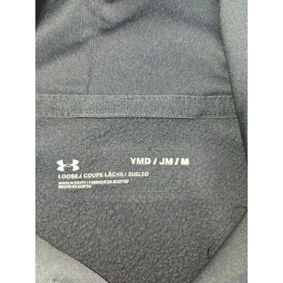 Under Armour Youth Hoodie Medium Kangaroo Pocket Graphic Logo Polyester - Picture 5 of 7